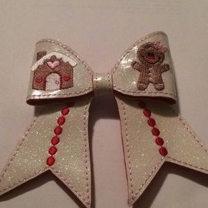 Handmade Ginger Bread Cheer Hair Bow